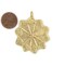 TheBeadChest Brass 10-Point Baule Star Pendant 41x47mm Ivory Coast African Large Hole Handmade